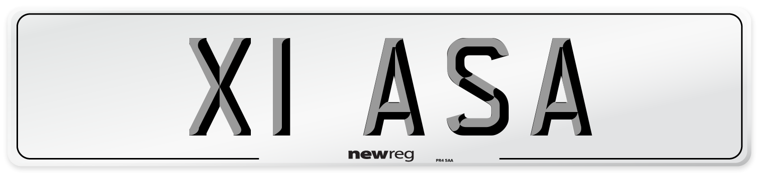 X1 ASA Number Plate from New Reg